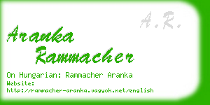 aranka rammacher business card